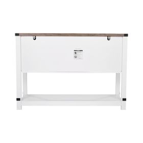 Coffee Bar Cabinet, 47.3 x 15.7 x 32.7 in Farmhouse Coffee Bar Cabinet with 4-Tier Storage, Coffee Bar Table with Barn Doors