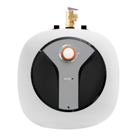Electric Mini-Tank Water Heater 2.5-Gallon Tank, 1440W Hot Water Boiler Storage, Safety Temperature Pressure Valve Easy Install