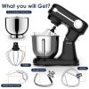 5.5QT Electric Stand Mixer, 12-Speed Tilt-Head Food Mixer, Dough Mixer with Dishwasher Safe Stainless Steel Bowl, Dough Hook, Flat Beater, Whisk