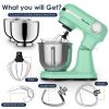 5.5QT/4.5QT Dual Bowls Electric Stand Mixer, 12-Speed Tilt-Head Food Mixer, 350W Dough Mixer with Dishwasher Safe Stainless Steel Bowls, Dough Hook