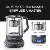 Joydeem Hot Tea Maker, Glass Electric Kettle with Auto Lift Tea Infuser and Temperature Control, 1.7L, JD-ZC6088G