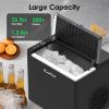Bullet Ice Maker Machine Countertop - Makes 9 Bullet-Shaped Ice Cubes in 6 Mins 26 Lbs Daily Output 1.6L Water Tank Self-Cleaning Ultra-Quiet Portable