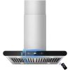 30 inch / 36 inch Island Range Hood 700 CFM Dual-Sided Ceiling Mount Vent Hood, Convertible Ducted/Ductless, Touch,Gesture & Remote Control