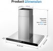 30 inch / 36 inch Island Range Hood 700 CFM Dual-Sided Ceiling Mount Vent Hood, Convertible Ducted/Ductless, Touch,Gesture & Remote Control