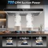 30 inch / 36 inch Island Range Hood 700 CFM Dual-Sided Ceiling Mount Vent Hood, Convertible Ducted/Ductless, Touch,Gesture & Remote Control
